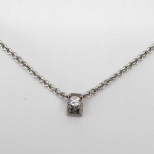 Edelstahlcollier mit Brillant