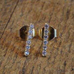 750er Gelbgoldohrstecker mit Brillanten