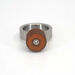 Edelstahlring mit Brillant
