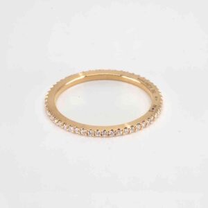 750er Gelbgoldring mit Brillanten
