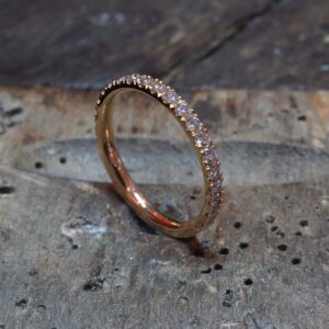 750er Gelbgoldring mit Brillianten